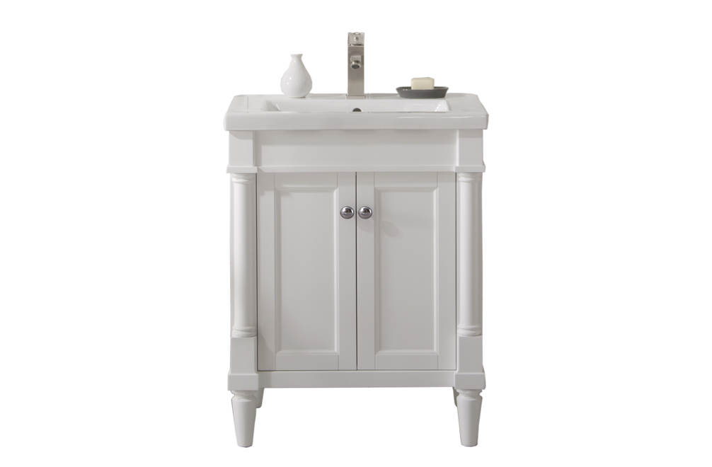 24 in. White Sink Vanity