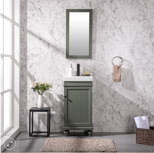 18 in. Sink Vanity, Pewter Green
