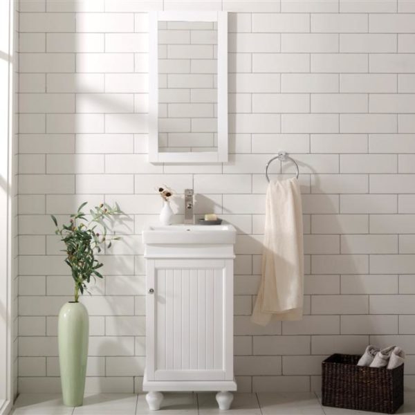 18 in. Sink Vanity, White