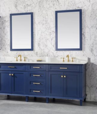 24 in. Bathroom Vanity, PVC - Blue