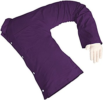 Picture of Living Health Products BFPB-008-Pur Boyfriend Pillow - The Original Arm Snuggle Companion Pillow&#44; Purple & White