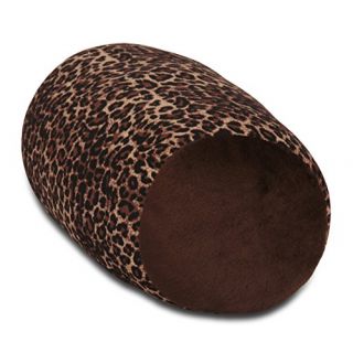 Picture of Living Health Products MBR-mini-PLepo-02 Mini Microbead Pillow Neck Roll Bolster Pillows - Squishy Mooshi Beads Offer Comfort & Support&#44; Leopard Print