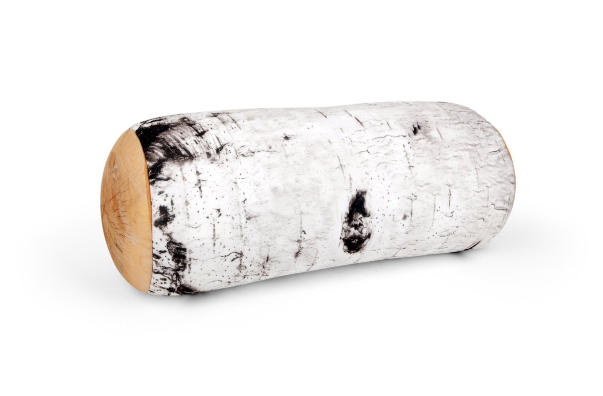 Picture of Living Health Products Log-pill-bir01 Log Pillow Lycra Birch Wood Roll Pillow