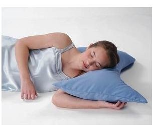 Picture of Living Health Products AZ-74-1008-BL Bow Tie Pillow - Blue&#44; Standard Size