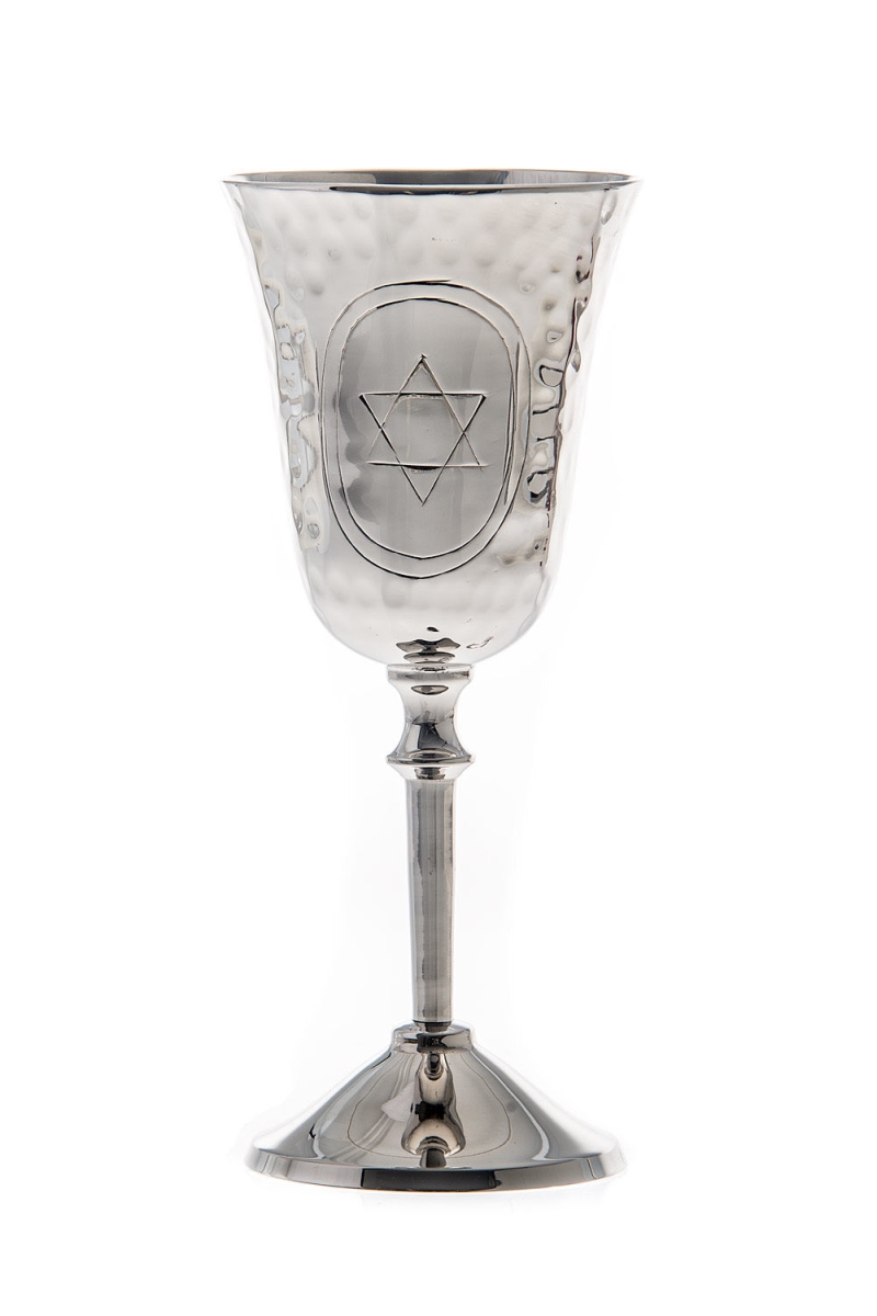 Picture of Legacy Fine Gifts & Judaica 156-K 6 x 2.5 in. Hammered Kiddush Cup with Star