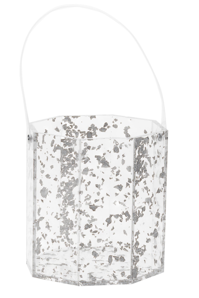 Picture of Legacy Judaica 1661-FS Lucite Silver Flakes Ice Bucket