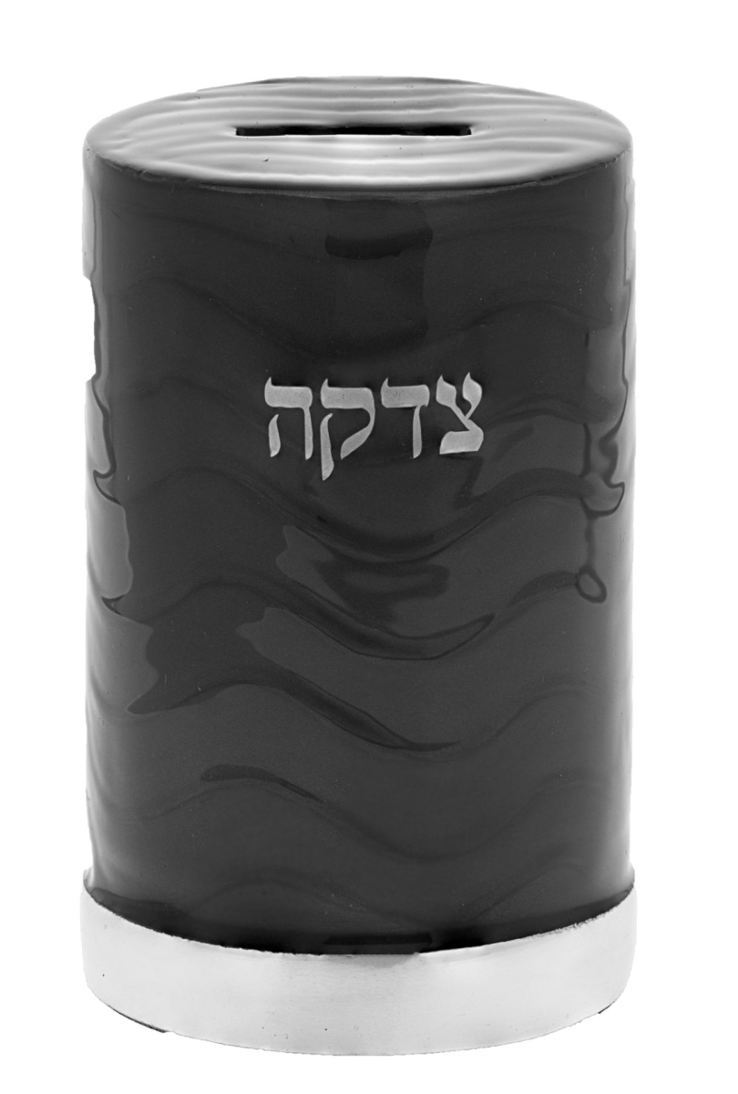 Picture of Legacy Judaica 275-GR Enamel Tzedakah Box - Dark Gray
