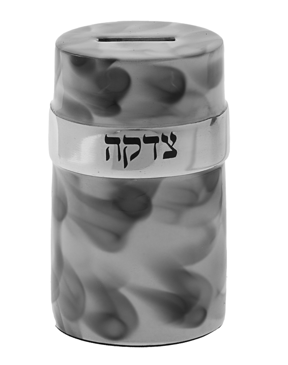 Picture of Legacy Judaica 275-M Marble Enamel Tzedakah Box - Gray