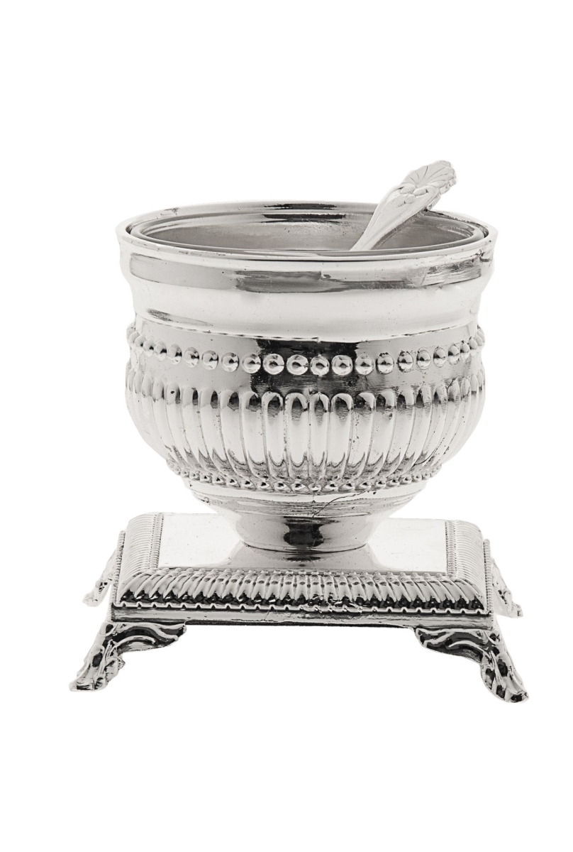 3012 Salt Holder Single Silver Plated with Spoon