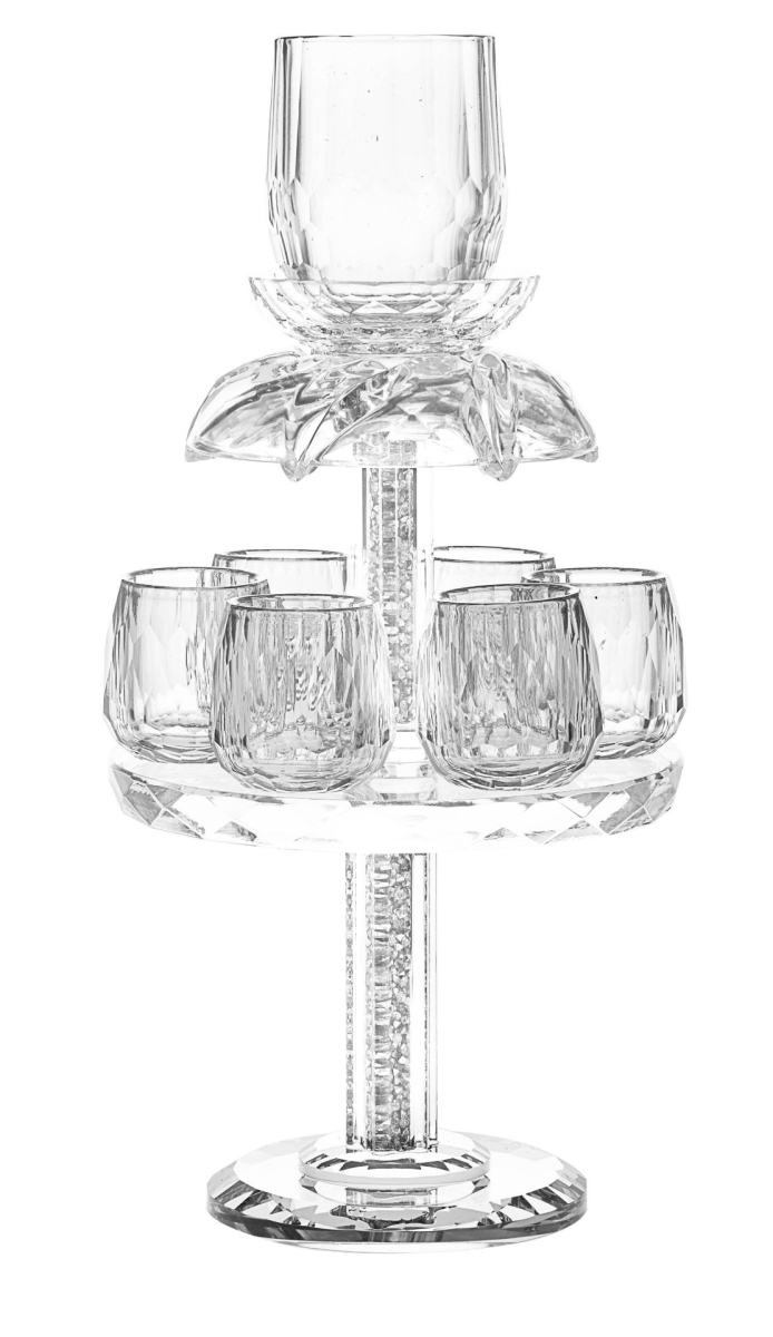 4705 Crystal Stones Fountain with 6 Cups