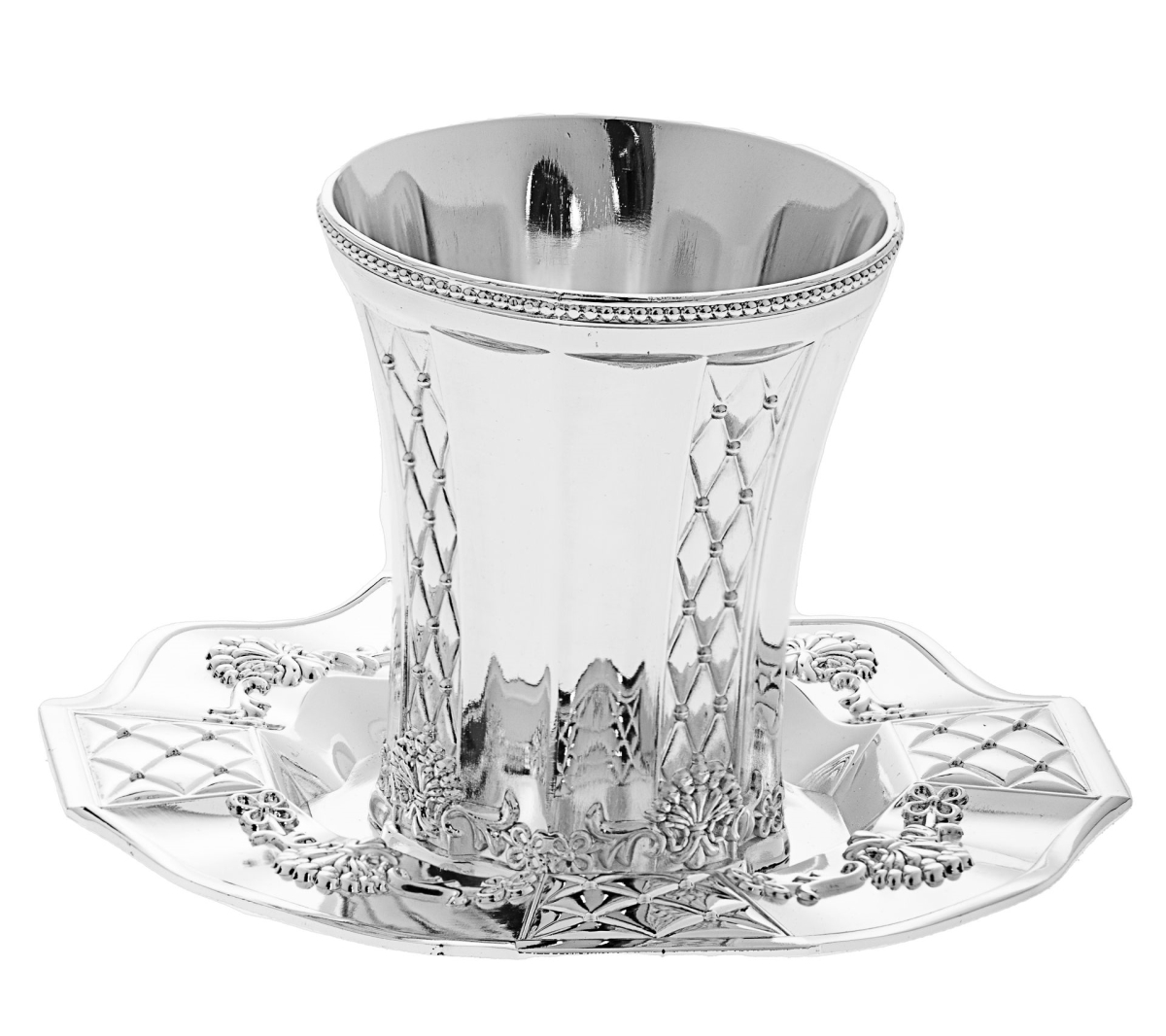 Picture of Legacy Judaica 810 Kiddush Cup with Tray Silver Plated