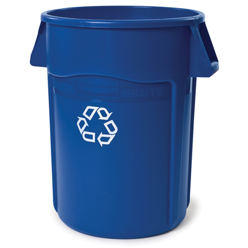 RCP 2643-07 BLU Brute with Vents Recycle Container, Blue -  Rubbermaid Commercial