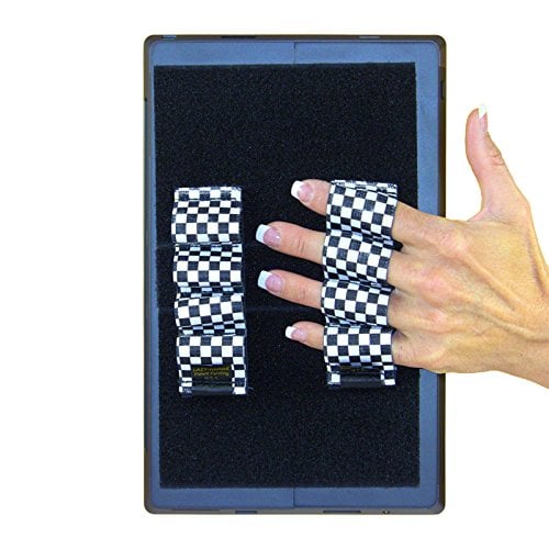 LAZY-HANDS Heavy-Duty 4-Loop Grips (x2 Grips) for MS Surface - FITS Most - Black & White Checkers