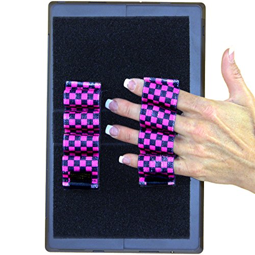 Picture of Lazy Hands 201509 Heavy-Duty 4-Loop Grips for MS Surface, Black & Pink Checkers - Extra Large
