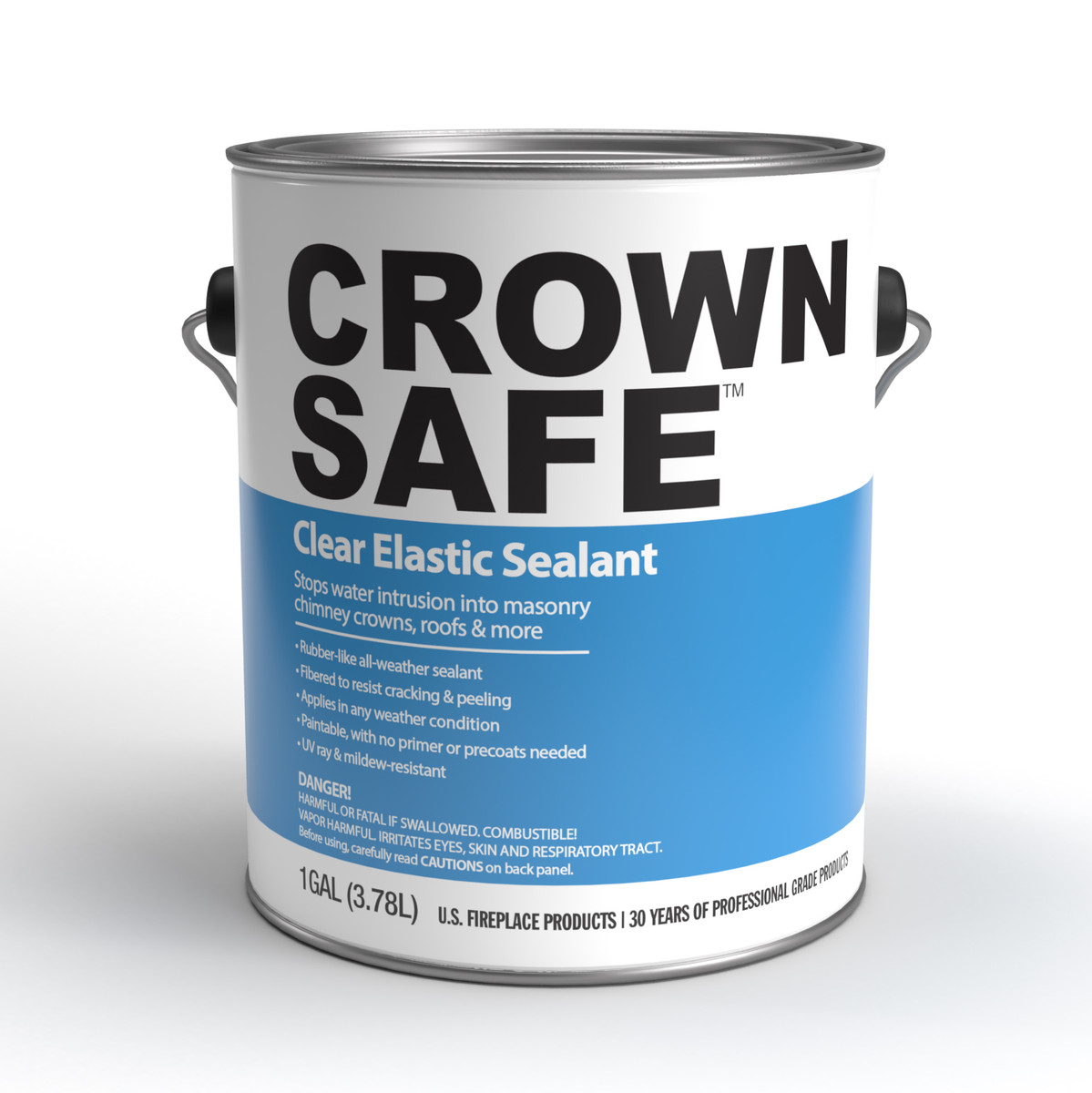 Crown Safe Elastic Sealant - for Chimney Crowns,Roofs - 1 Gallon