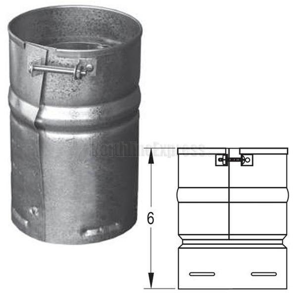 7BVAF 7 in. Dia. Type B Round Gas Vent Pipe Double Wall Universal Female Adapter