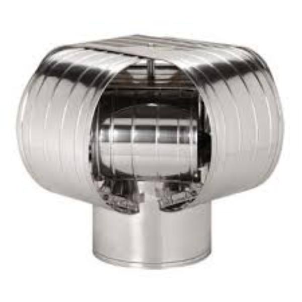 Vacu-Stack Chimney Cap - White - 6 in. - Prevents Wind Downdraft