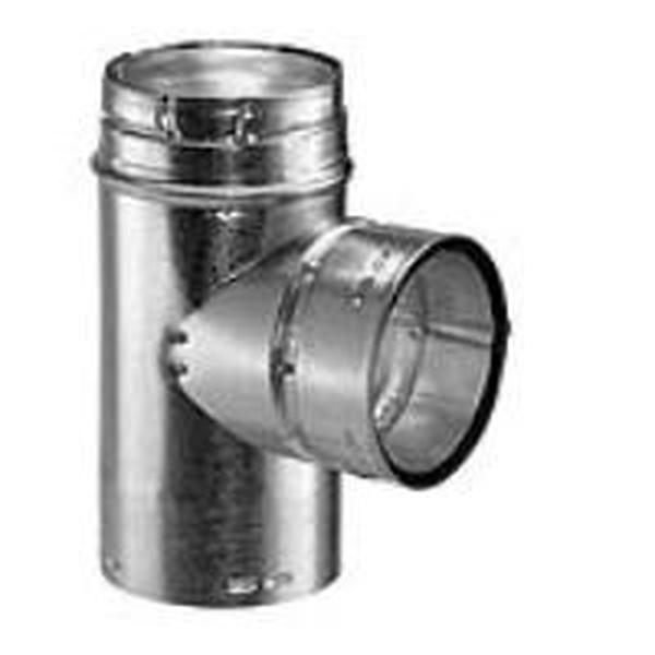 5 in. Dia. Inner Type B Round Gas Vent Pipe Double Wall Standard Tee