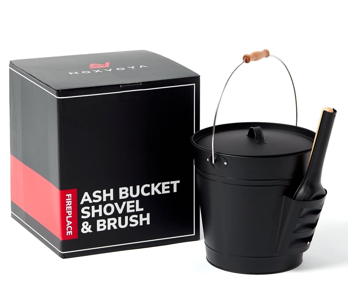 300049 Fireplace Cleaning Tool - Black Ash Container & Shovel Set