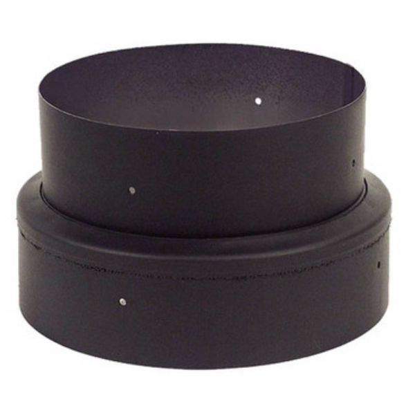 No Crimp Black Adapter - 7 to 6 in. - Durable Steel Construction