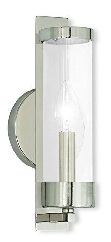 Picture of Livex 10141-35 4.7.5 in. Polished Nickel Wall Sconce Glass