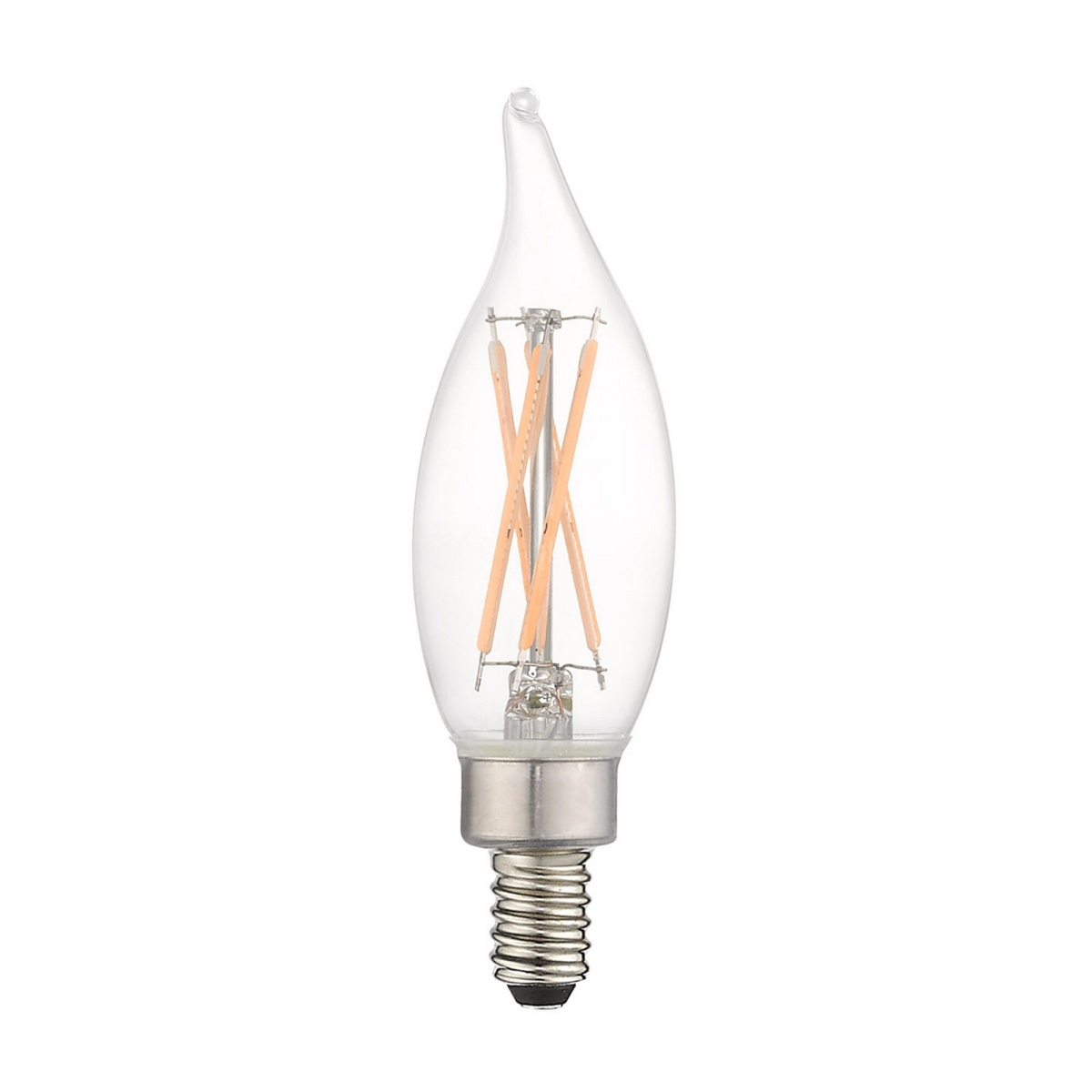 Livex 920402X10 BU52 LED CA10 Bulbs - E12 Base - 4W, 2700K Warm White, Dimmable - Clear - 10 Piece