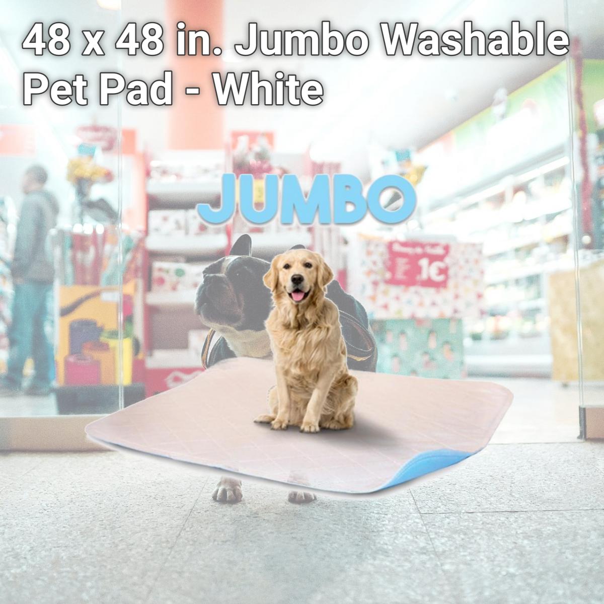 Picture of Lennypads 4848LP 48 x 48 in. Jumbo Washable Pet Pad - White