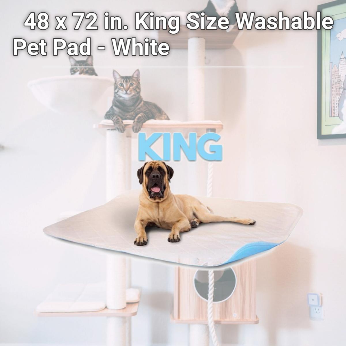 Picture of Lennypads 4872LP 48 x 72 in. King Size Washable Pet Pad - White
