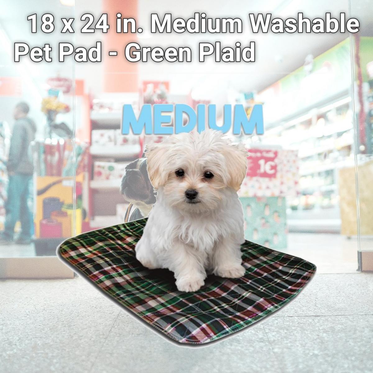 Picture of Lennypads 1824LPG 18 x 24 in. Medium Washable Pet Pad - Green Plaid