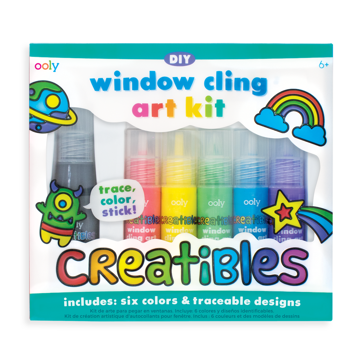 Picture of Ooly 161-033 Creatibles DIY Window Cling Art Kit - 8 Piece