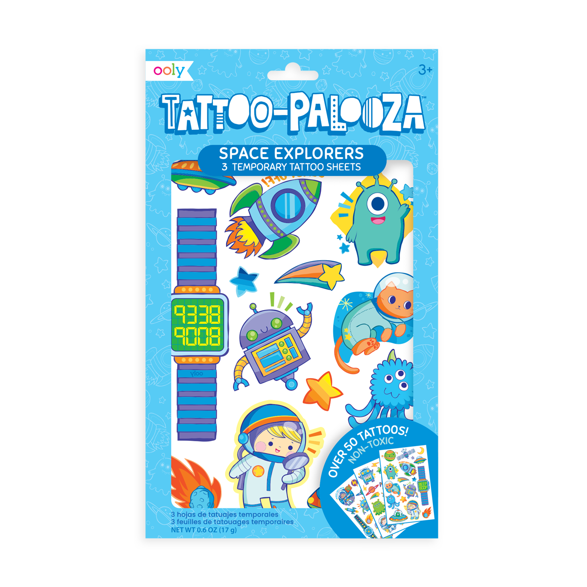 Picture of Ooly 176-001 Tattoo Palooza Temporary Tattoos - Space Explorers