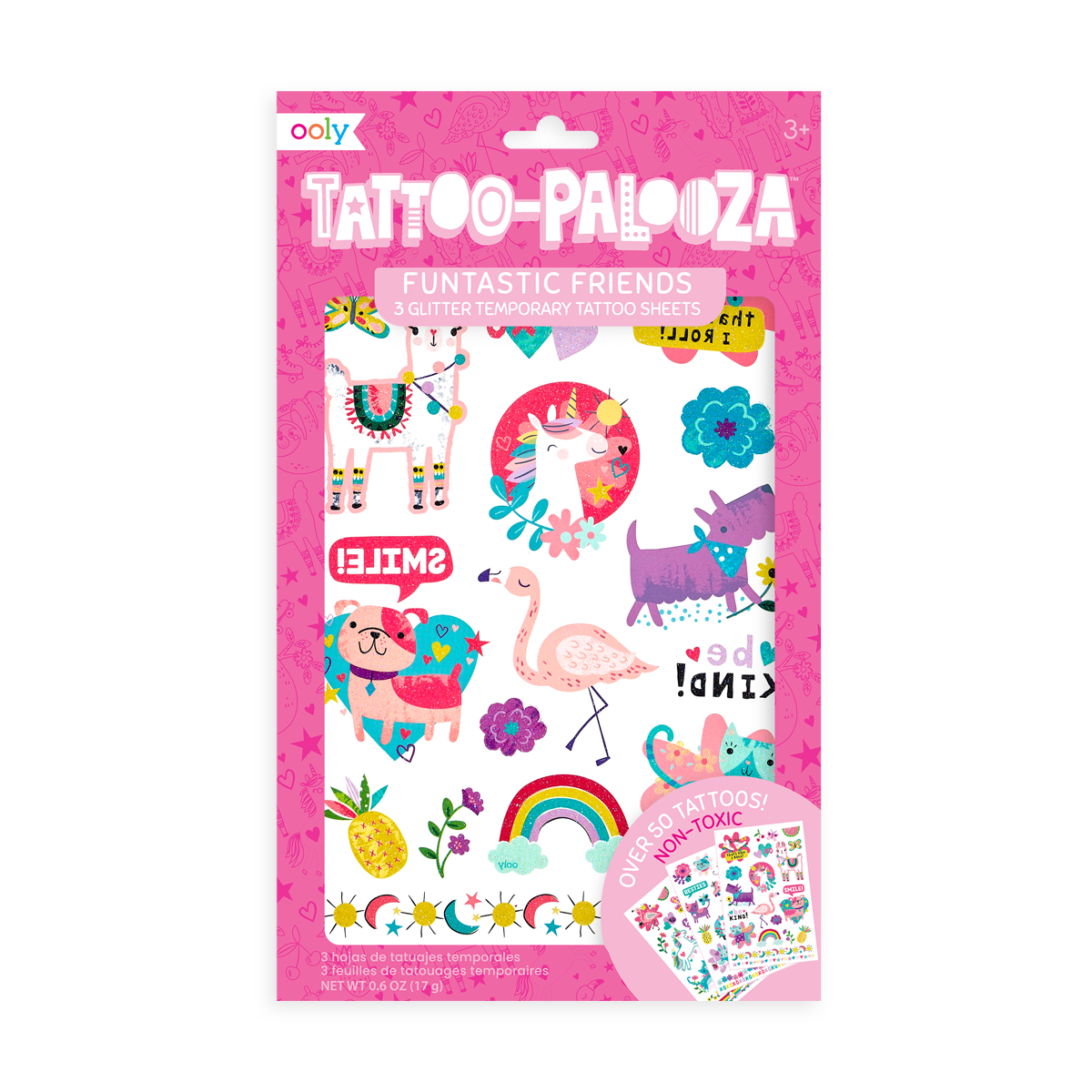 Picture of Ooly 176-007 Tattoo Palooza Temporary Tattoos - Funtastic Friends