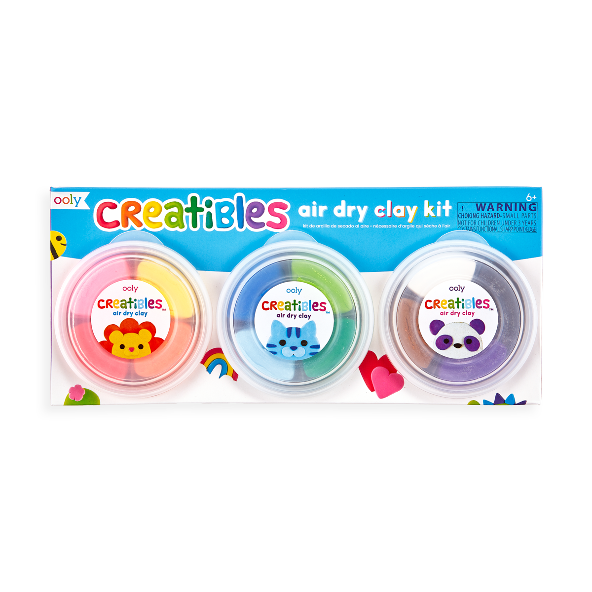 Picture of Ooly 161-049 Creatibles DIY Air Dry Clay Kit - 15 Piece