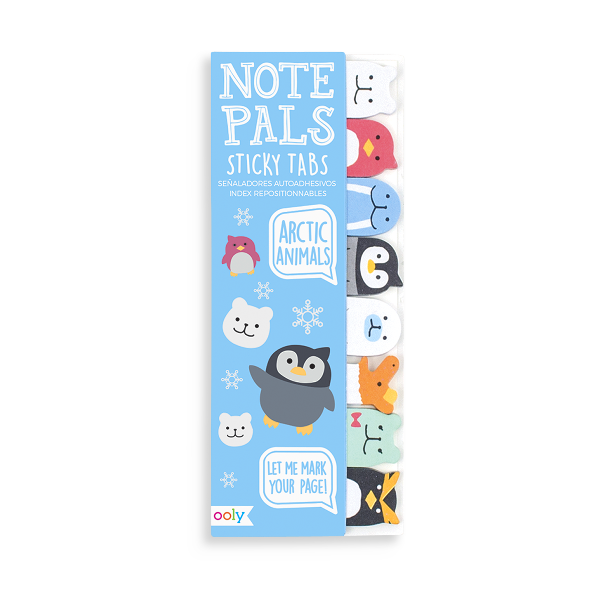 Picture of Ooly 121-008 Note Pals Sticky Tabs - Arcitic Animals - Set of 120