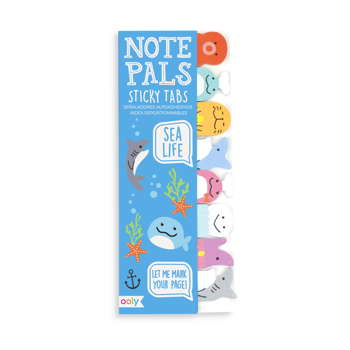 Picture of Ooly 121-010 Note Pals Sticky Tabs - Sea Life - Set of 120