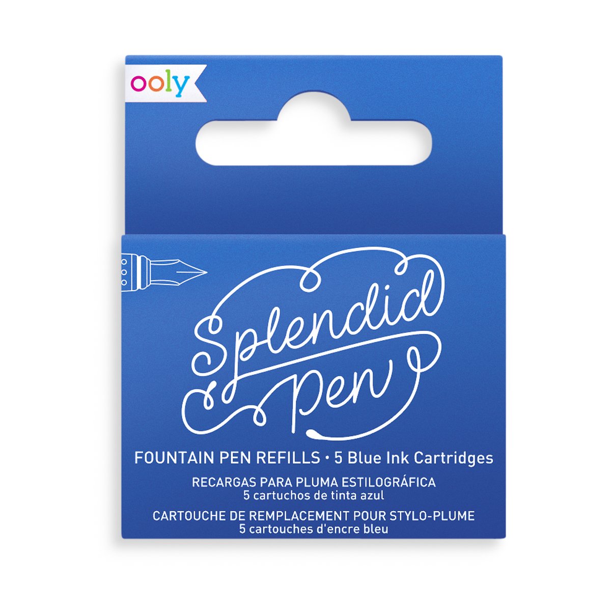 Picture of Ooly 132-076 Splendid Fountain Pen Ink Refills&#44; Blue - Set of 5