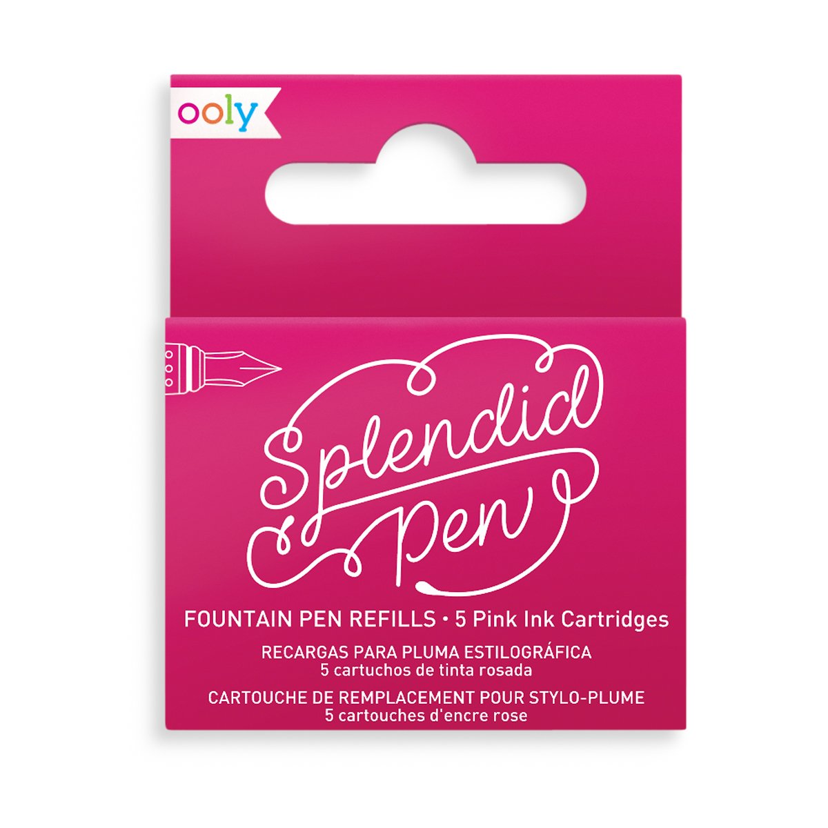 Picture of Ooly 132-079 Splendid Fountain Pen Ink Refills&#44; Pink - Set of 5