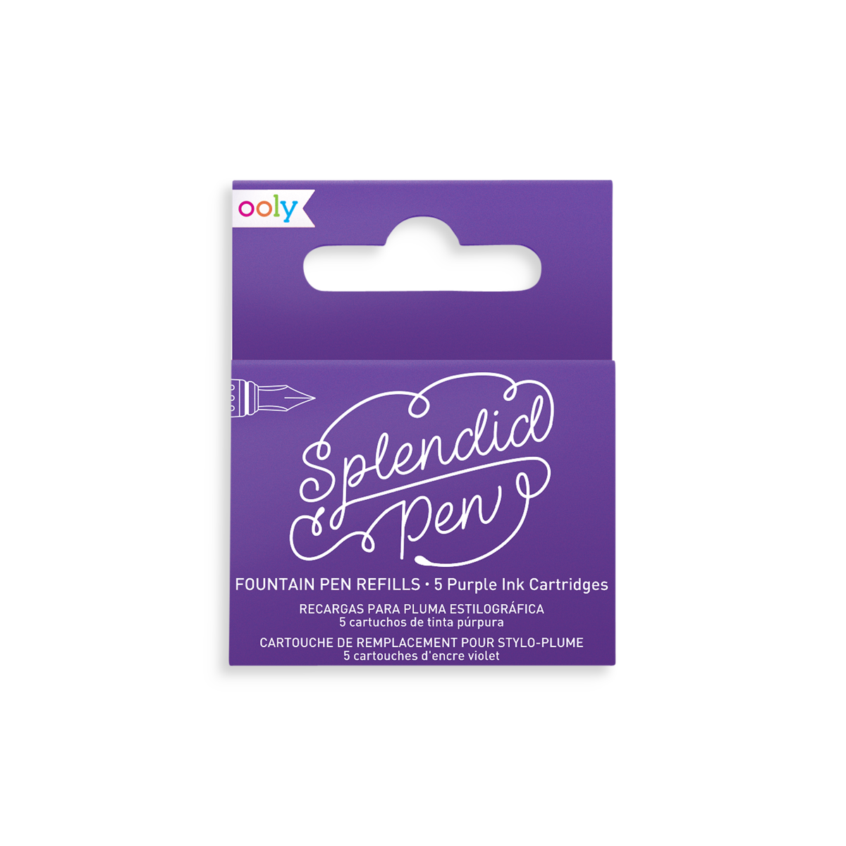 Picture of Ooly 132-080 Splendid Fountain Pen Ink Refills&#44; Purple - Set of 5