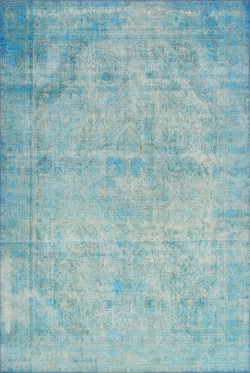 2 ft. 3 in. x 3 ft. 9 in. Loren Hand Knotted Rug, Aqua