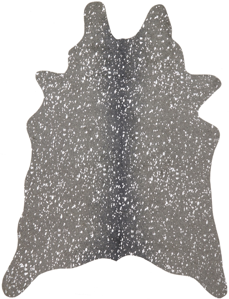 BRYCBZ-03GTSI6280 6-8 ft. x 2 in. Contemporary Bryce Rug - Graphite & Silver