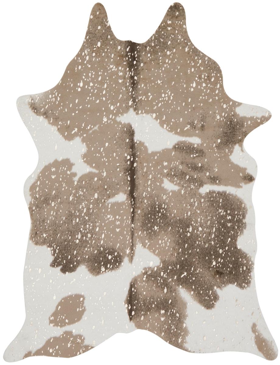 5-6 ft. x 6 in. Contemporary Bryce Rug - Taupe & Champagne
