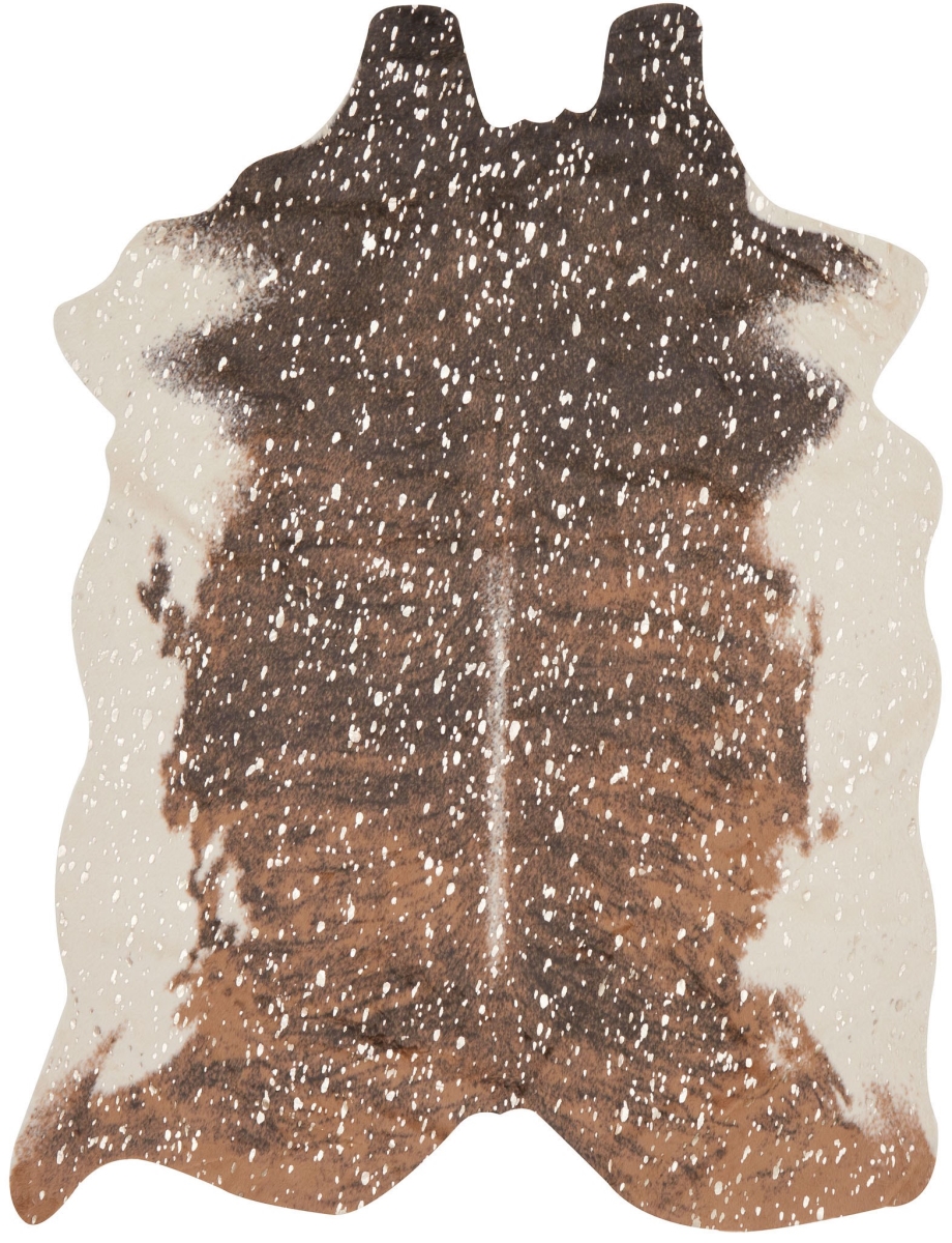 BRYCBZ-10WACH6280 6-8 ft. x 2 in. Contemporary Bryce Rug - Walnut & Champagne