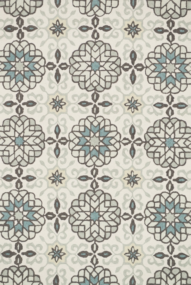 FRACFC-31IVMV160S 1 ft. 6 in. x 1 ft. 6 in. Transitional Francesca Rug - Ivory & Metal