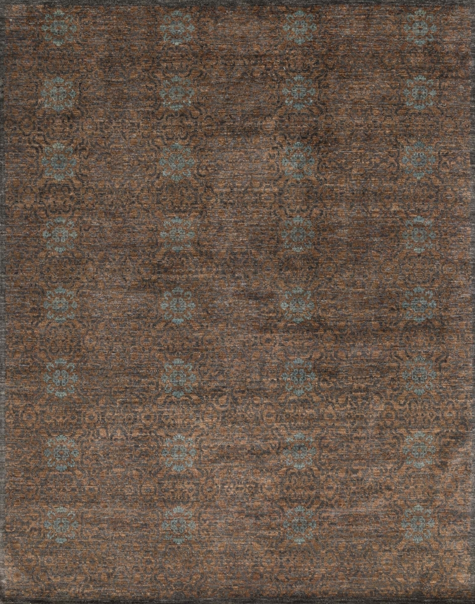 ESSXEQ-02TOCC7999 7 ft. 9 in. x 9 ft. 9 in. Transitional Essex Collection Hand Knotted Wool Rug - Tobacco & Charcoal -  Loloi Rugs