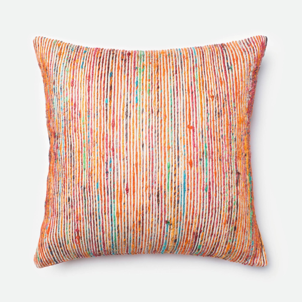 Decorative Pillow Cover - Rust & Multi - 22 x 22 in. - Hand-Made
