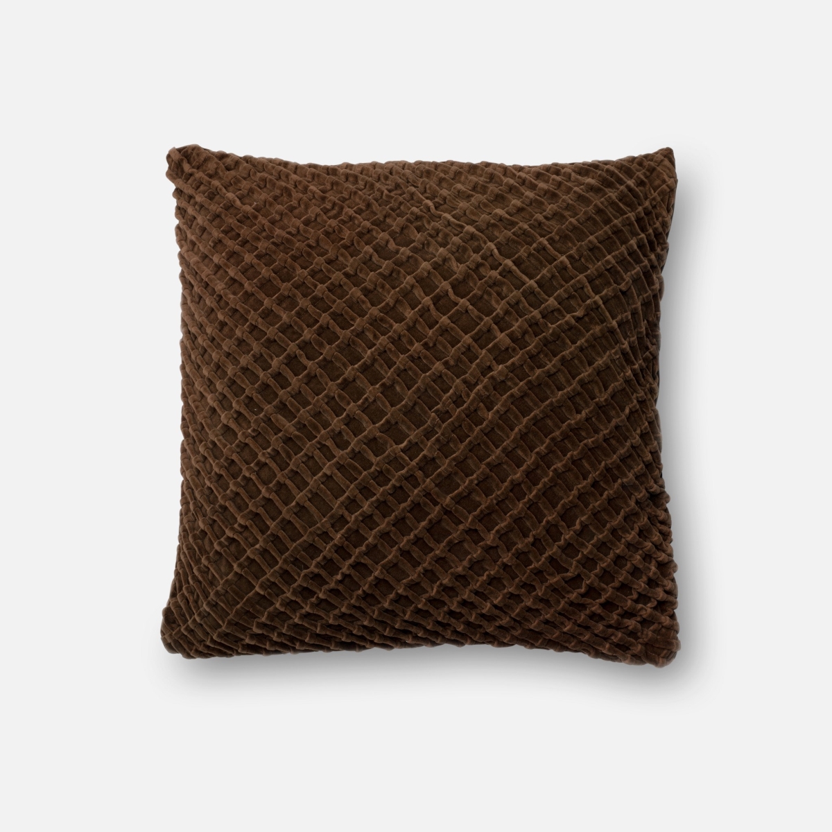 Picture of Loloi Rugs PSETP0125BR00PIL3 22 x 22 in. Decorative Poly Filled Pillow with Cover, Brown