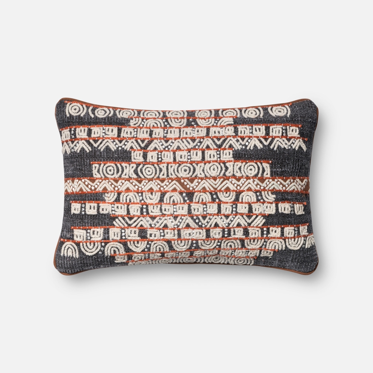 P086P0378BBRUPIL5 13 x 21 in. Pillow Cover, Blue & Rust