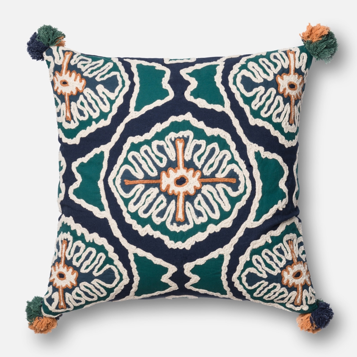 Picture of Loloi Rugs PSETP0409BBTEPIL3 22 x 22 in. Decorative Poly Filled Pillow with Cover&#44; Blue & Teal