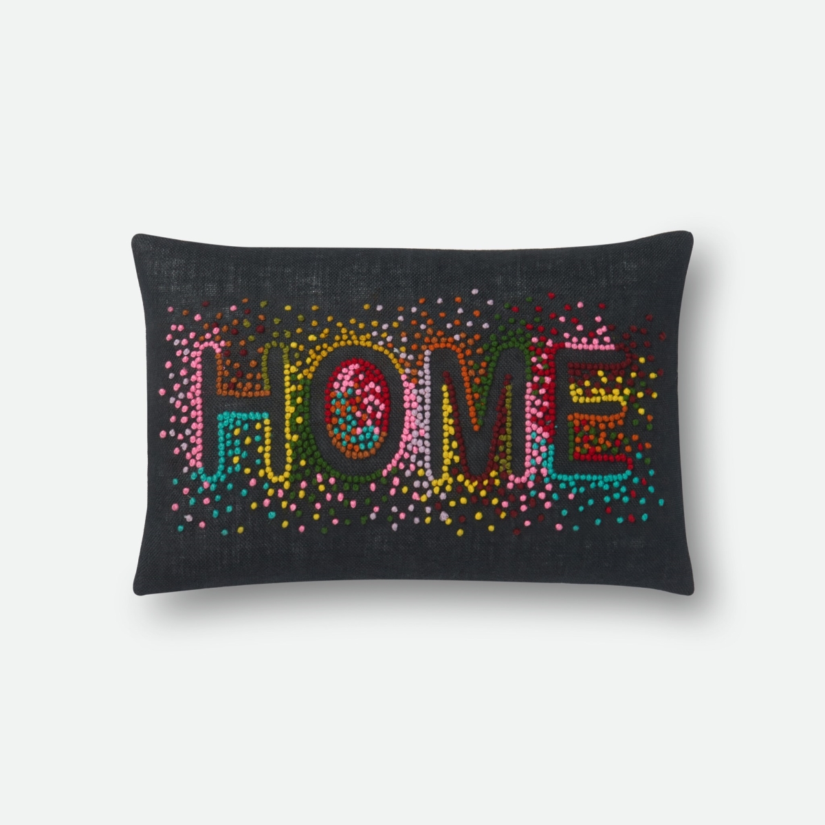 P012P0560BLMLPIL5 13 x 21 in. Decorative Pillow Cover, Black & Multicolor