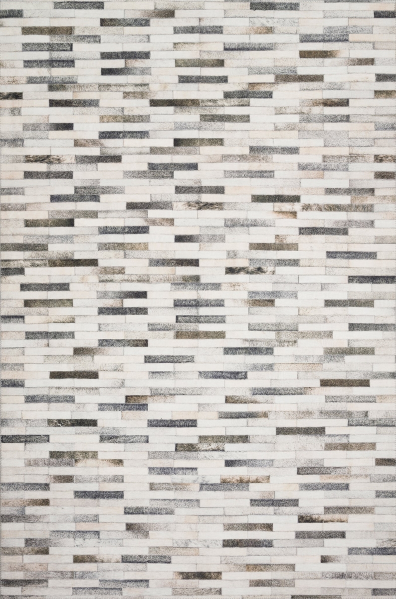 Maddox Area Rug - Ivory & Grey - 2'6in. x 7'6in. - Soft Polyester